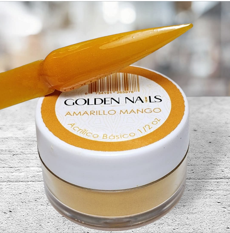 ACRILICO AMARILLO MANGO GOLDEN NAILS